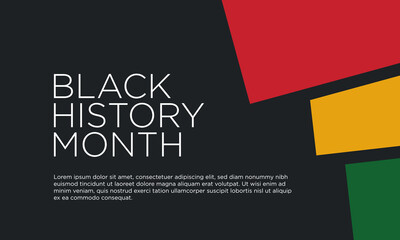 Wall Mural - Black History Month Background Design. Vector Illustration.