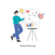 Tactical Planning Flat Style Design Vector illustration. Stock illustration