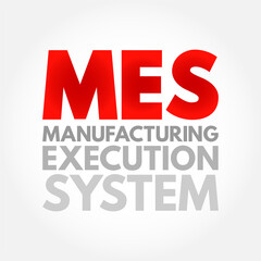 Poster - mes manufacturing execution system - computerized systems used in manufacturing to track and documen