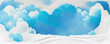 Wolken und blauer Himmel Hintergrund Banner