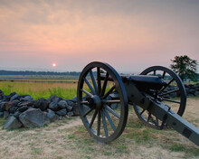 Gettysburg Battlefield At Sunset