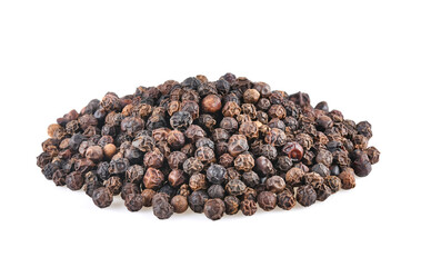 Poster - Black pepper isolated on white background.