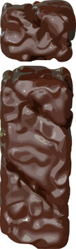 The symbol made of chocolate. letter i