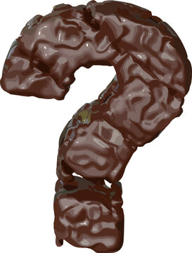 The symbol made of chocolate.
