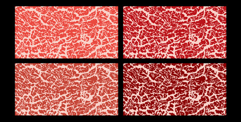 Poster - Set Meat marbled background. Vector illustration