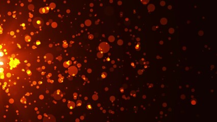 Wall Mural - Particle fire background animation, Futuristic mysterious flowing digital particles wave de-focus virtual reality abstract cyber space environment background. 