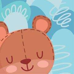 Wall Mural - teddy bear head toy