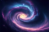 galaxie en spirale lumineuse dans le cosmos