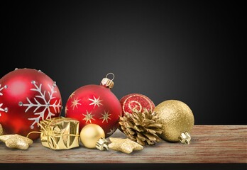 Wall Mural - christmas beautiful tree decorations for holiday