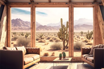 Beautiful view of the desert from the living room