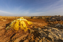 Acidic Hot Springs And Geysers, Mineral Formations, Salt Deposits In The Crater Of Dallol Volcano, Danakil Depression; Afar Region, Ethiopia