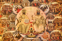 Fresco, New Testament Trinity, Spassky Monastery; Yaroslavl, Yaroslavl Oblast, Russia