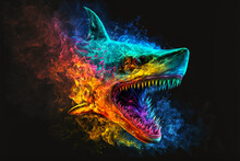 Shark 3d Rendering Of A Fantasy Dragon