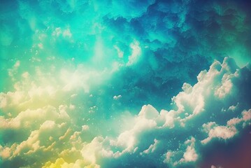 Fototapete - Sky texture, abstract backdrop Scenery on a Cloudy Spring Sky Generative AI