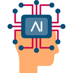 Sticker - Artificial Intelligence Icon