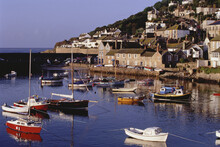 Boats In Harbor, Mousehole Cornwall, England