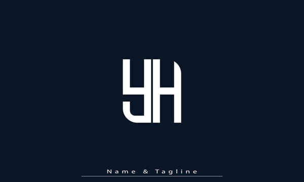 Alphabet letters Initials Monogram logo YH , HY