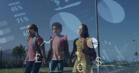 Poster - Animation of financial data processing over diverse school children