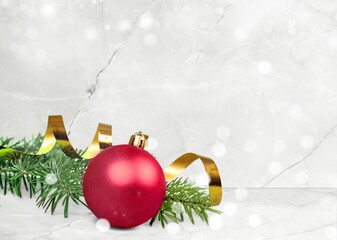 Wall Mural - christmas beautiful tree decorations for holiday