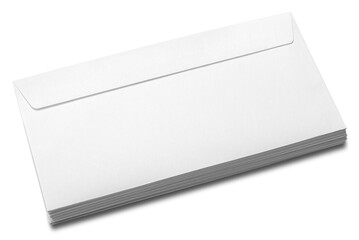 Wall Mural - A stack of white blank paper envelope