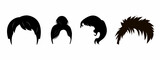 Fototapeta Dinusie - Hair icon illustration set. Stock vector collection.