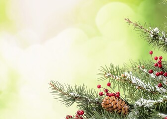 Poster - Beautiful holiday christmas background with tree