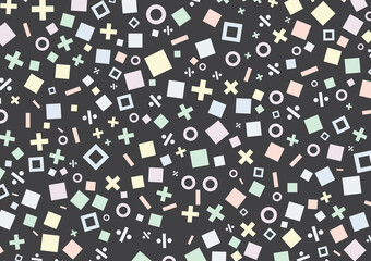 Mathematical symbols fun colorful seamless pattern background