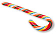 © BillionPhotos.com - Mint hard candy cane striped in Christmas colors isolated on a white background. Closeup.