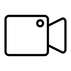 Canvas Print - video camera line icon