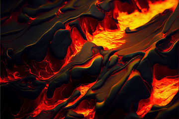 Sticker - lava surface texture