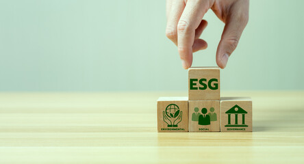 esg concept of environmental, social and governance. sustainable corporation development. long-term 