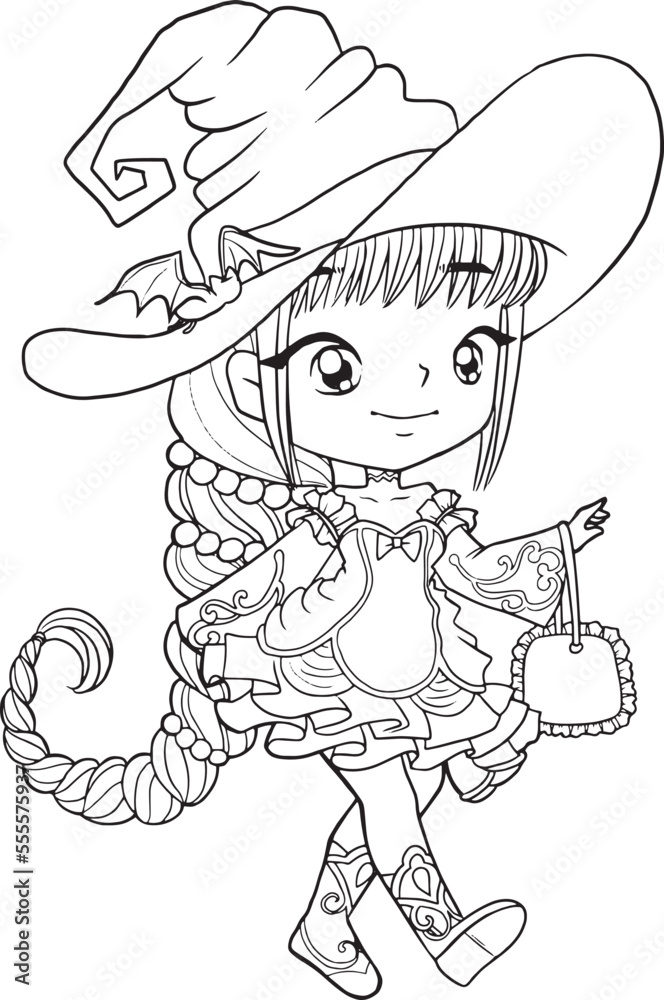 cartoon doodle kawaii anime coloring page cute illustration drawing