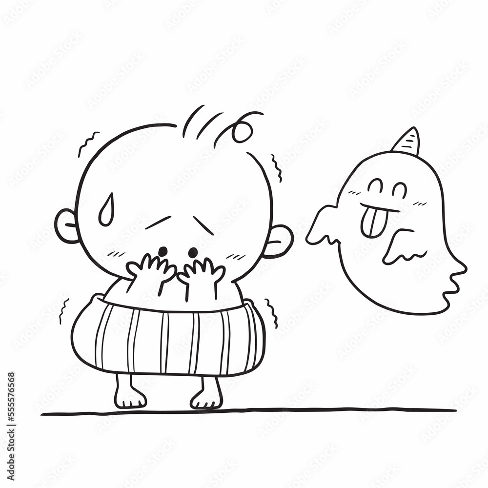 cartoon baby doodle kawaii anime coloring page cute illustration