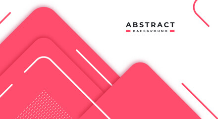Wall Mural - Abstract Pink Background Geometric Shape Paper Layers with Copy Space for Decorative web layout, Poster, Banner, Corporate Brochure and Seminar Template Design