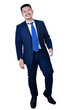 © Igunt - Portrait of friendly young Asian businessman extend to invite people on isolated white background. Studio shot, business, togetherness, and success concept.