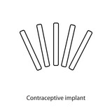 Fototapeta  - Contraceptive method contraceptive implant line icon in vector.