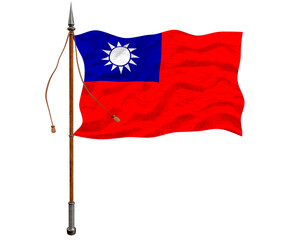 National flag of Taiwan.  Background  with flag of Taiwan.