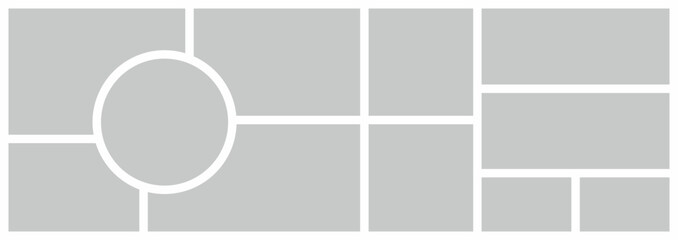 pictures or photos frame collage. comics page grid layout abstract photo frames and digital photo wa