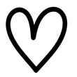 Leinwandbild Motiv Heart doodle isolated