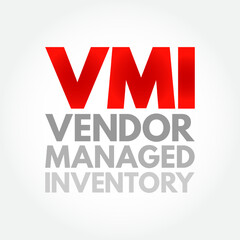 Poster - vmi vendor managed inventory - supply chain agreement where the manufacturer takes control of the in