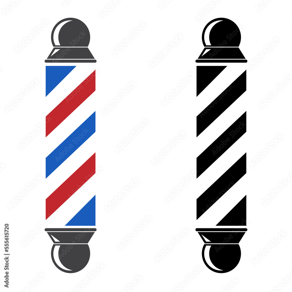 barber pole icon jpg illlustration design. the barbershop cylinder ...