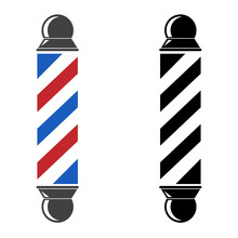 Barber Pole Icon Jpg Illlustration Design. The Barbershop Cylinder Lights Turned And Lit
. Classic Barber Shop Pole Isolated On A White Background Jpeg
