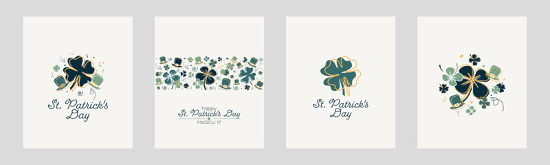 St. Patrick's Day card set.