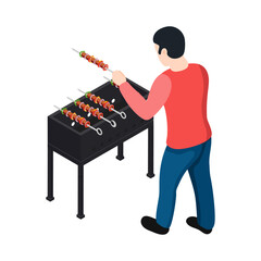 Sticker - BBQ Grill Cooking Composition