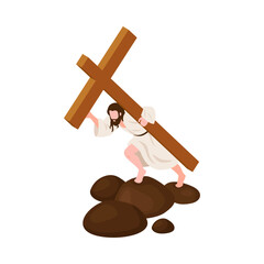 Sticker - Christ Carrying Cross Composition