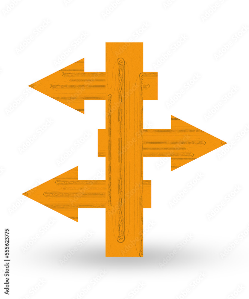 Illustration Stock Realistic wooden direction board png illustration ...