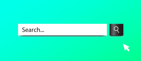 Aufkleber - Search bar. Browser button for website and UI design. Search form template. web search concept