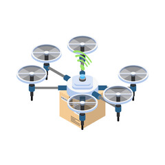 Poster - Flying Drone Shipping Composition