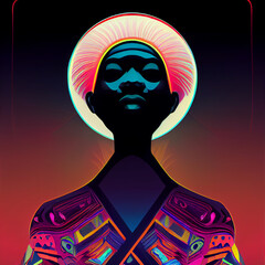 Poster - beautiful abstract human, Creator, Power, Mind, Spirit