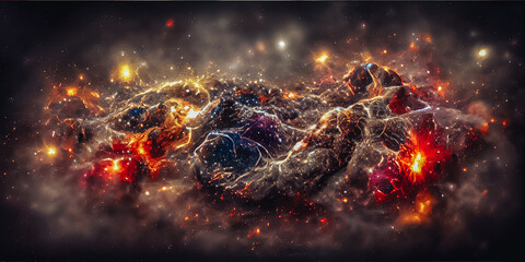 Poster - beautiful abstract multi colored background with space arrangement